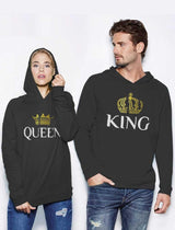 King & Queen Matching Couple Hoodie Set